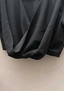Elegant Black Wrap Top