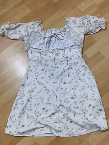 white floral dress