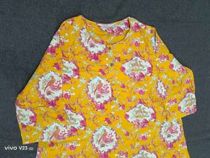 Elegant BIBA Yellow Kurti