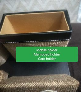 Premium Jute Desk Organizer with Clock