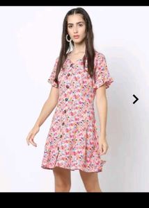 Floral Mini Dress with corset back 🎀💗