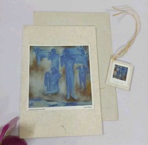 Greeting Card Blank With Matching Gift Tag