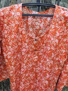Vibrant Floral Print Kurta pant