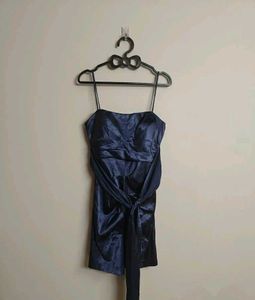 (imported from USA) Navy Blue Strapless Dress