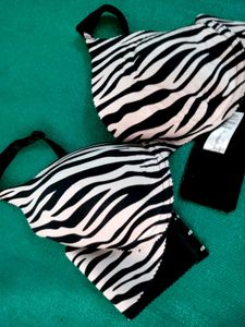 Bold Zebra Print Bra