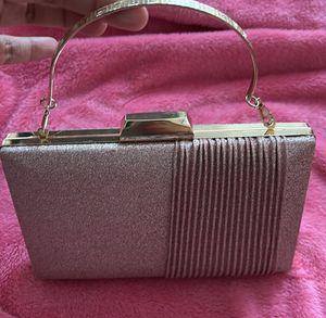 Party Clutch, Pink Glitter, Perfect For Evenings