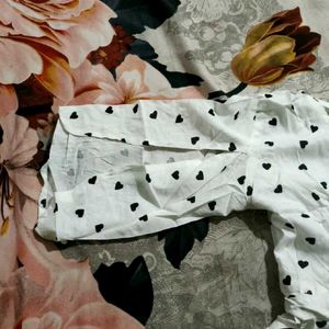 White Dress with Black Hearts