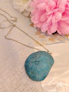 Aqua Blue Druzy Pandent