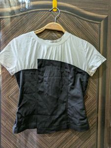 Chic Two-Tone Corset Top