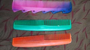 Set of 3 Colorful Hair Combs