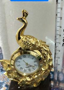 Gold plated vintage Peacock Clock