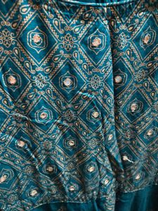 Beautiful Teal Kurta with Intricate Print