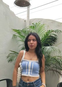 Chic Blue & White Knit Crop Top