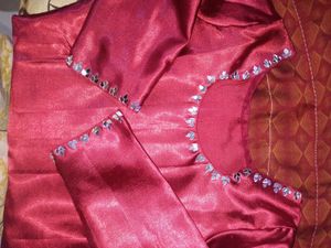 Maroon Embellished Kaftan