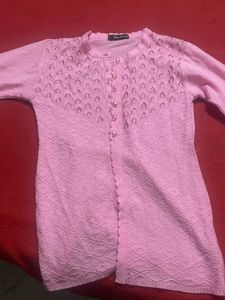 Pink Embellished Cardigan