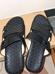 Stylish Black Slip-On Sandals