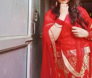 Red &amp; Gold Lehenga Choli Set