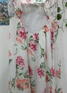 Floral Dress Backless