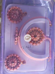 Pearl Haar Set With Earing And Maangtika