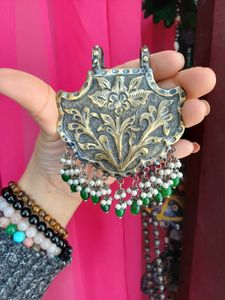 Brass thappa work Vintage style Necklace