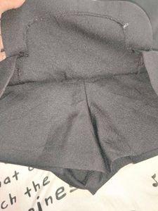 Chic Black Buttoned Shorts