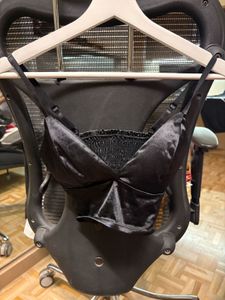 Satin Smocked Bralette Top