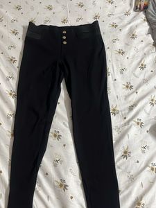 Black Jegging with Button Detail