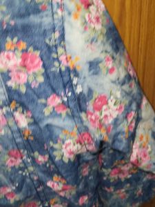 Beautiful Denim Like Cotton Shirt For Girls Juliet