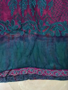 Embroidered Kurta Shrug With Pants &amp; Dupatta