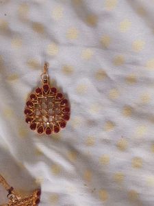 Gold Tone Necklace and Earring Set