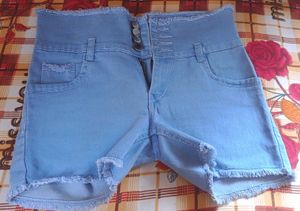 High-Waisted Denim Shorts