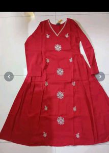 Elegant Red Kurta Set with Dupatta
