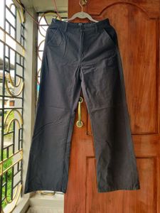 Wide Leg Twill Pant (High waist)