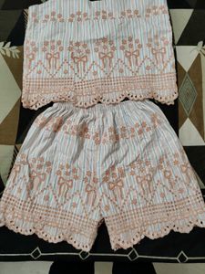 Chic Embroidered Co-ord Set
