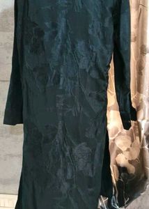 Mens Greenish Turquoise Kurta &amp; White Pants Set