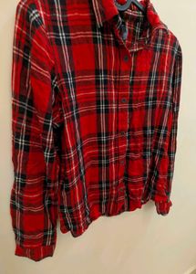 Classic Red Plaid Flannel Shirt