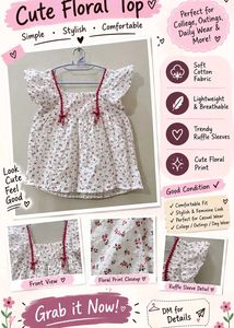 Cute Floral Print Top