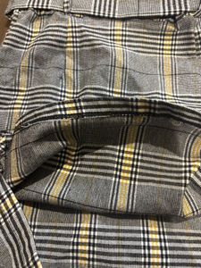 Plaid Mini skirt with belt