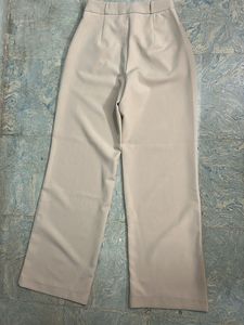 Wide Leg Beige Trousers - High waisted