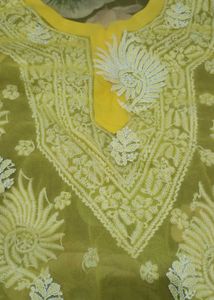 Yellow Chikankari Kurta