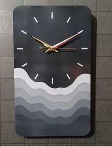 Black Clover Design Gold Tone Clock