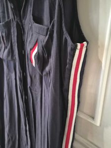 Teamspirit Sleeveless Navy Tunic w Red &amp; White