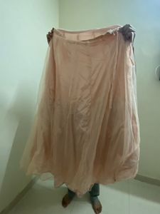 Elegant Pink Embroidered indo western gown