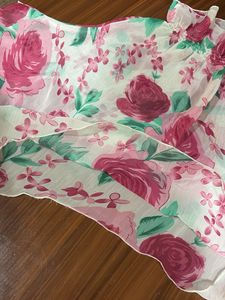 Whimsy Chiffon Floral Print Blouse