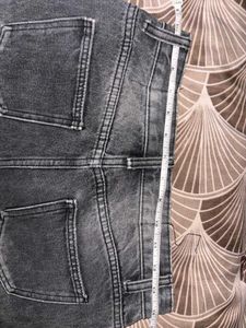 washed unisex Grey baggy jeans