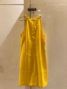 Bright Yellow Halter Neck Dress