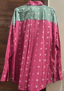 Pink Bandhani Print Kurta