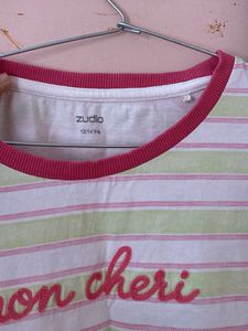 Striped 'Mon Cheri' T-Shirt
