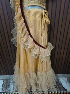 Stunning Yellow Ruffled Lehenga Choli