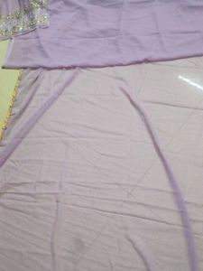 Lavender Colour Sari